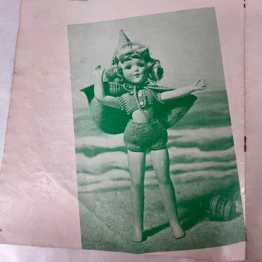 1941 Marys Dollies Volume No 5 Doll Clothes Pattern Book Knit Crochet Mary Hoyer